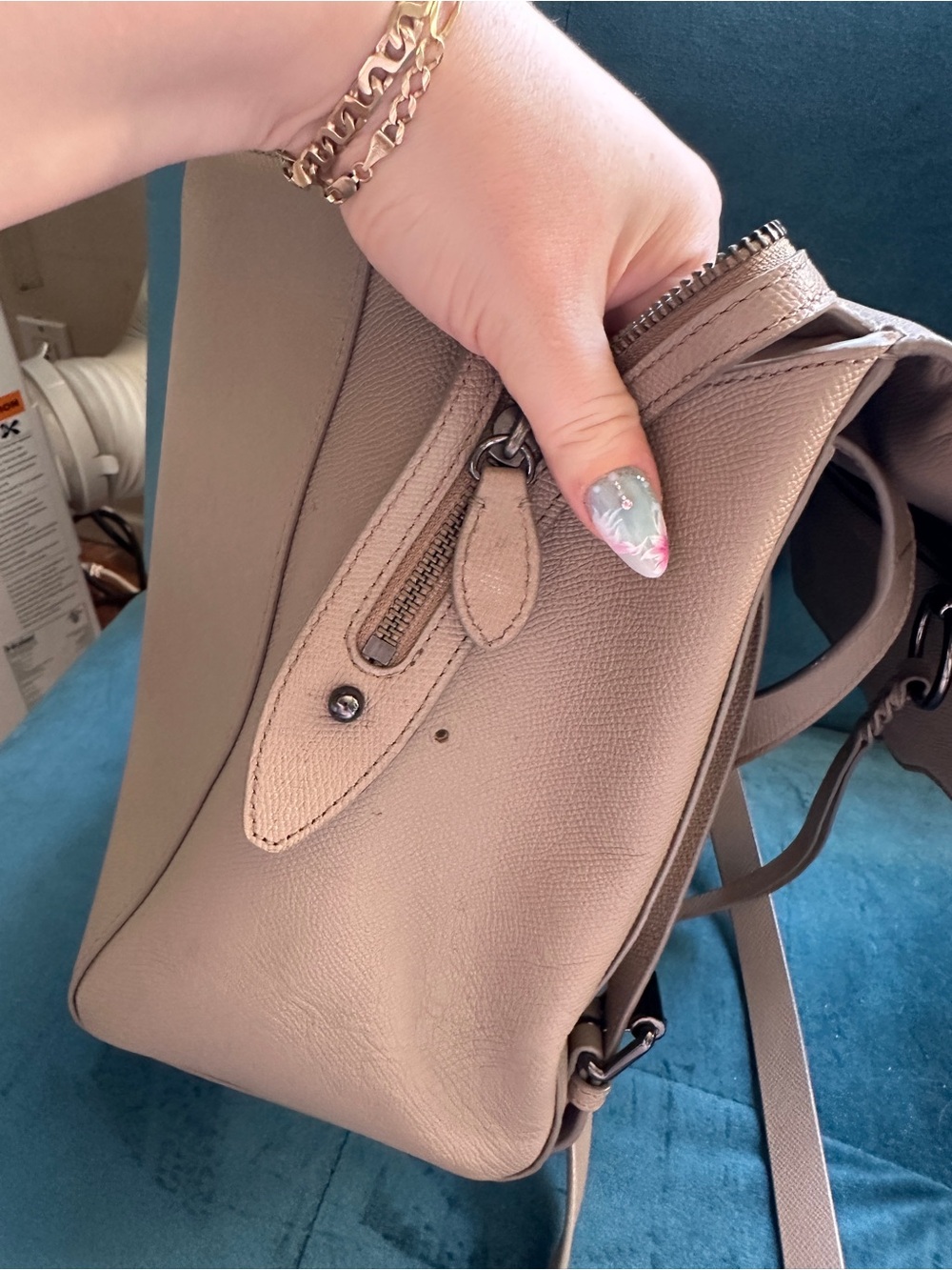 Rebecca Minkoff convertible backpack shoulder  Bag in Cream - Picture 6 of 10